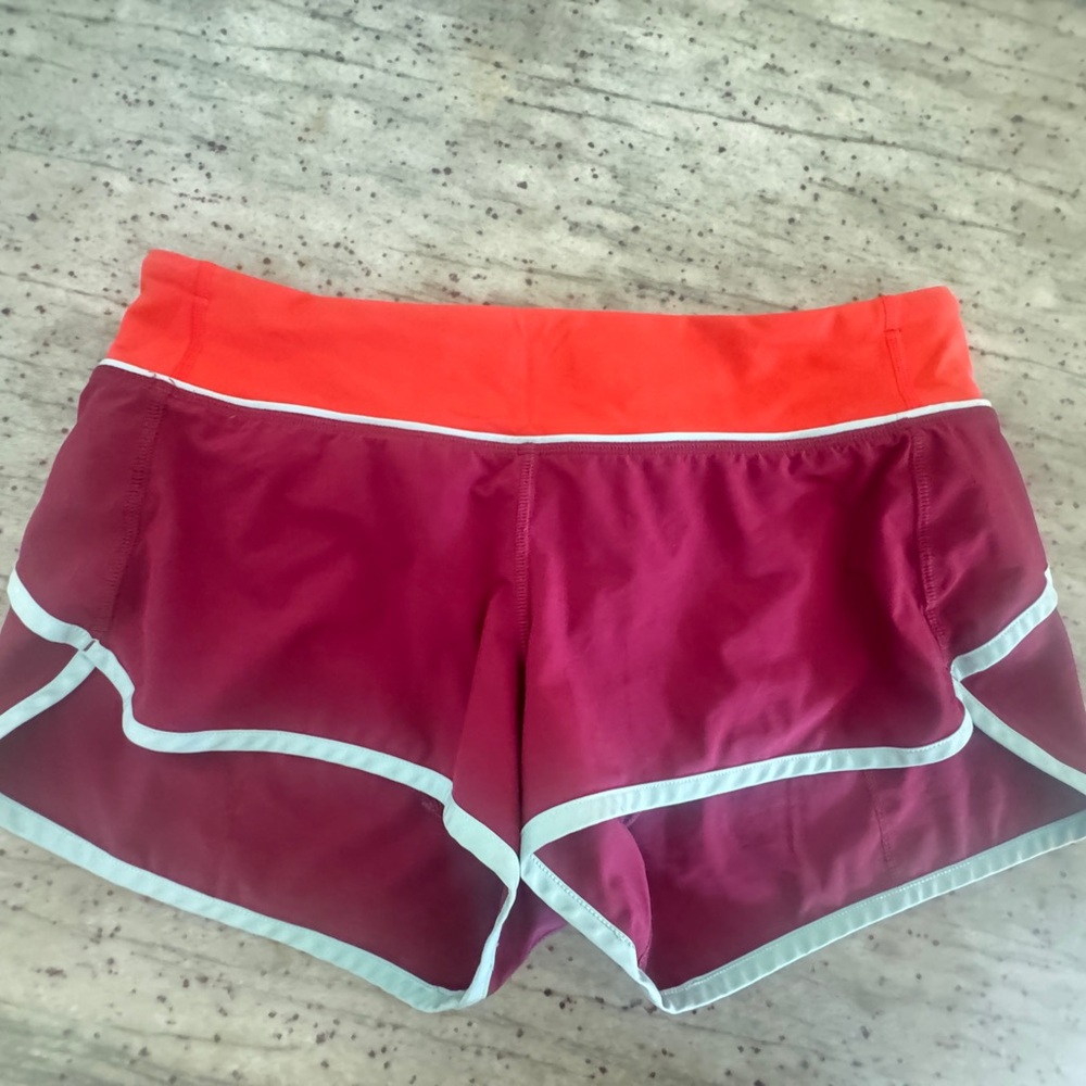 lululemon athletica Red and Purple Athletic Shorts